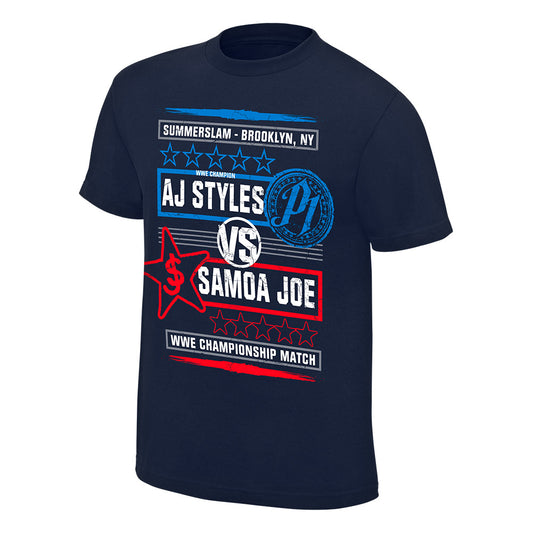 SummerSlam 2018 AJ Styles vs Samoa Joe Match T-Shirt