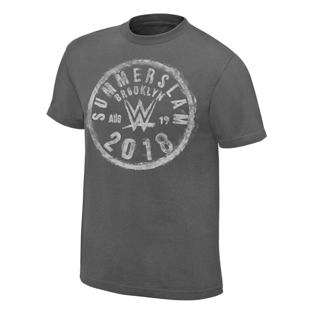 SummerSlam 2018 Distressed Grey T-Shirt Pwcatalog
