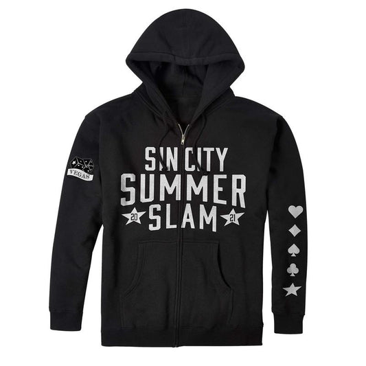 SummerSlam 2021 Sin City Lightweight Full-Zip Hoodie Sweatshirt