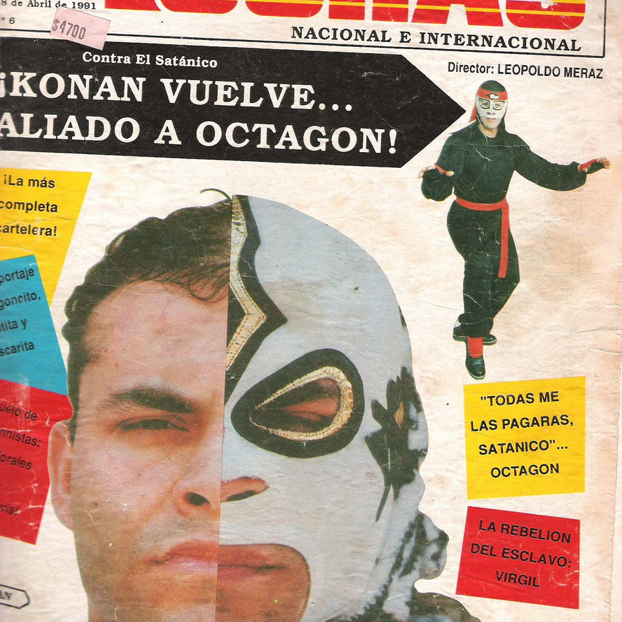 Super Luchas April 1991 Magazine PWcatalog