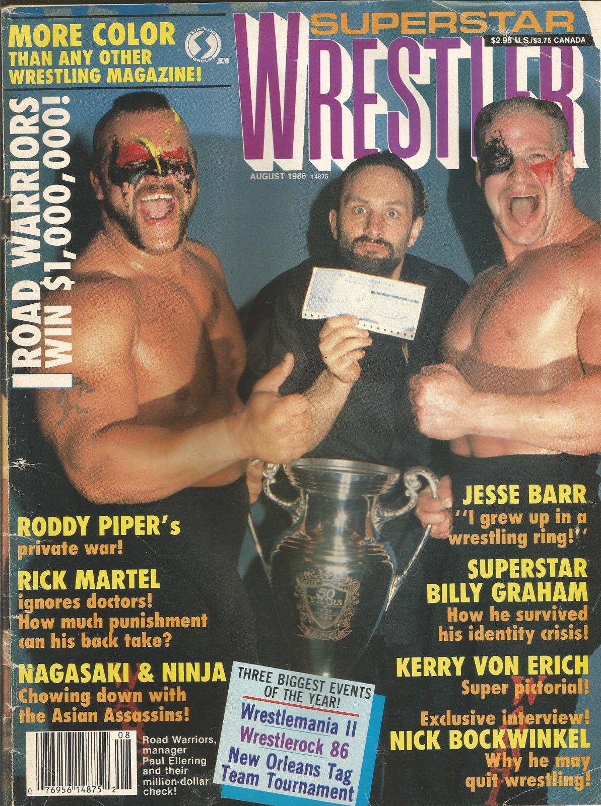 Superstar Wrestlers August 1986 Magazine PWcatalog