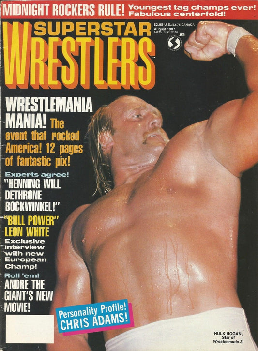 Superstar Wrestlers August 1987 Magazine PWcatalog