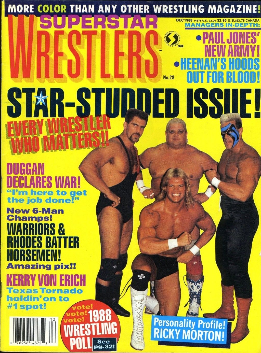 Superstar Wrestlers December 1988 Magazine PWcatalog