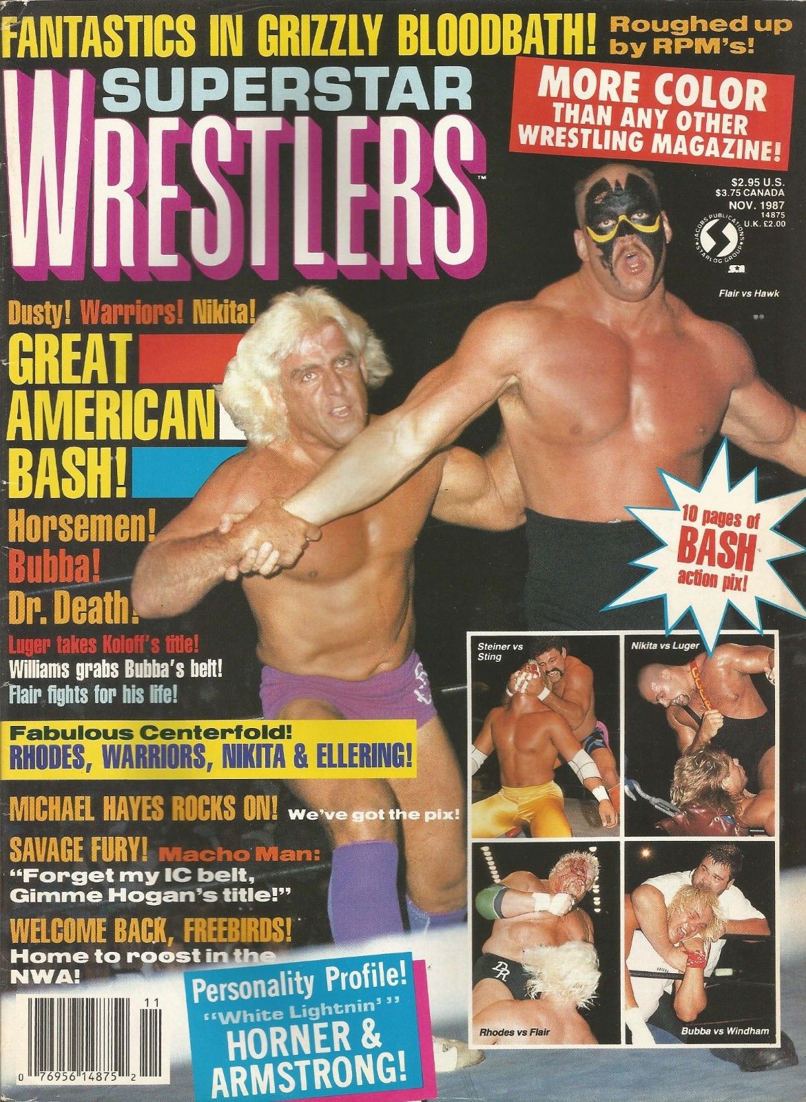 Superstar Wrestlers November 1987 Magazine PWcatalog