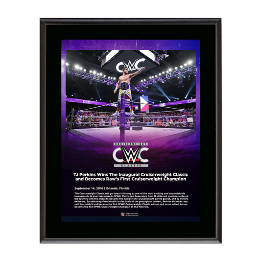 TJ Perkins Cruiserweight Classic 2016 15 x 17 Commemorative Plaque