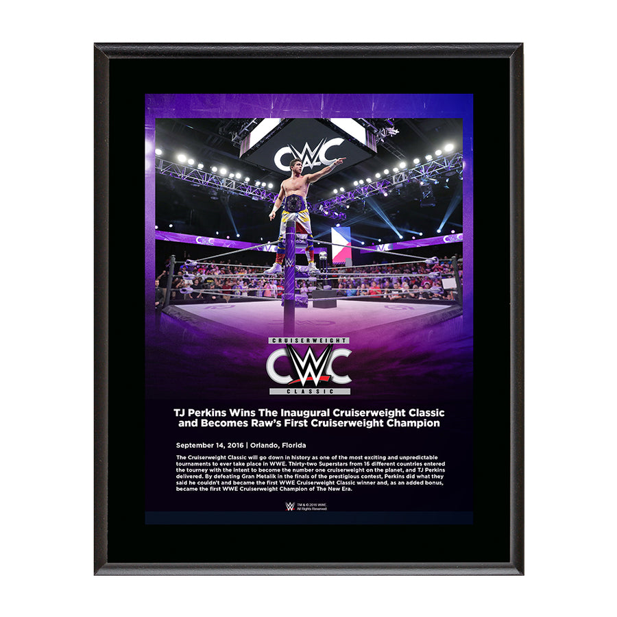 TJ Perkins Cruiserweight Classic 2016 15 x 17 Commemorative Plaque Pwcatalog
