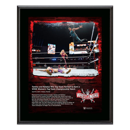 Tamina & Natalya WrestleMania 37 10x13 Commemorative Plaque