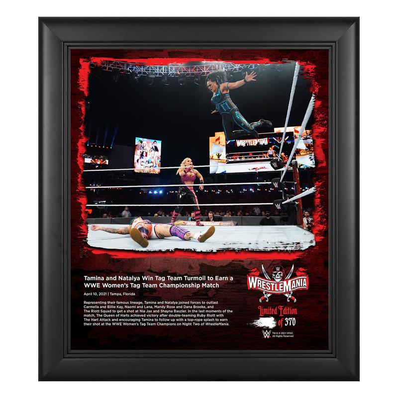 Tamina & Natalya WrestleMania 37 15x17 Commemorative Plaque