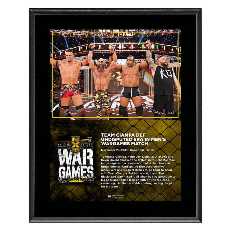 Team Ciampa WarGames 2019 10x13 Commemorative Plaque Pwcatalog