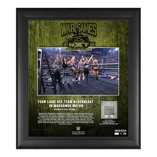 Team LeRae NXT WarGames 2020 15x17 Commemorative Plaque Pwcatalog