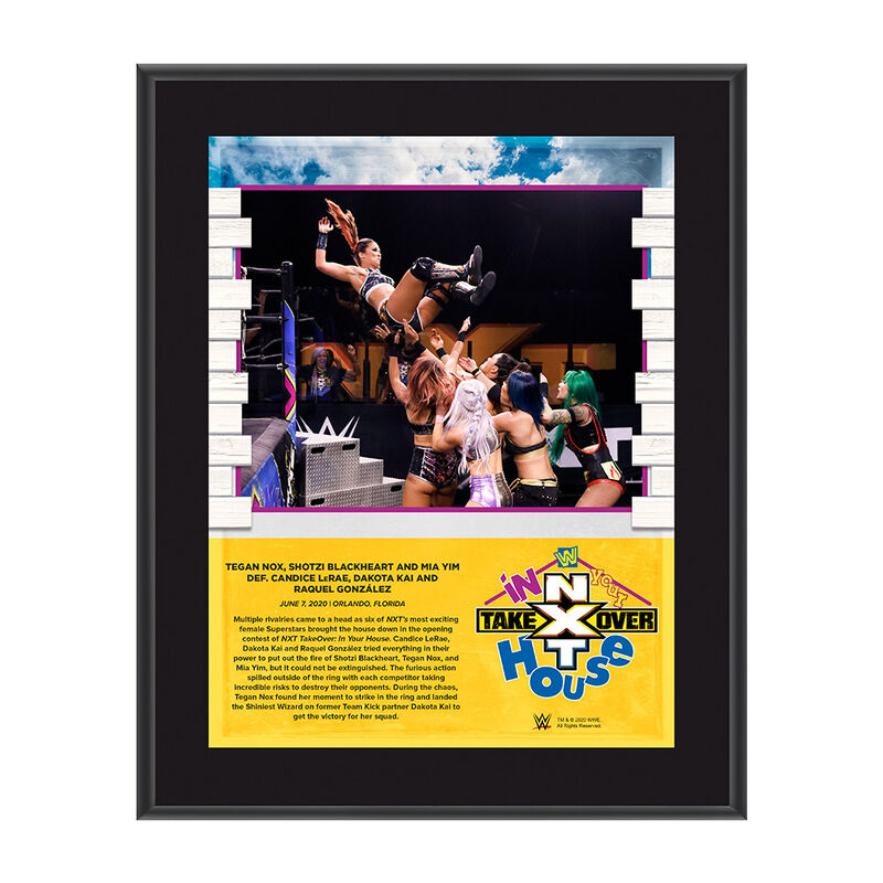 Tegan Nox, Shotzi Blackheart & Mia Yim NXT TakeOver In Your House 2020 10 x 13 Limited Edition Plaque Pwcatalog