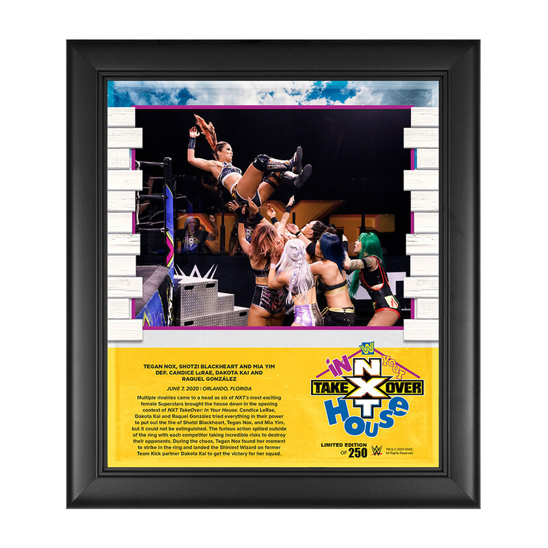 Tegan Nox, Shotzi Blackheart & Mia Yim NXT TakeOver In Your House 2020 15 x 17 Limited Edition Plaque Pwcatalog
