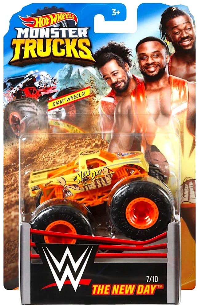 WWE Monster trucks Hot wheels The New day