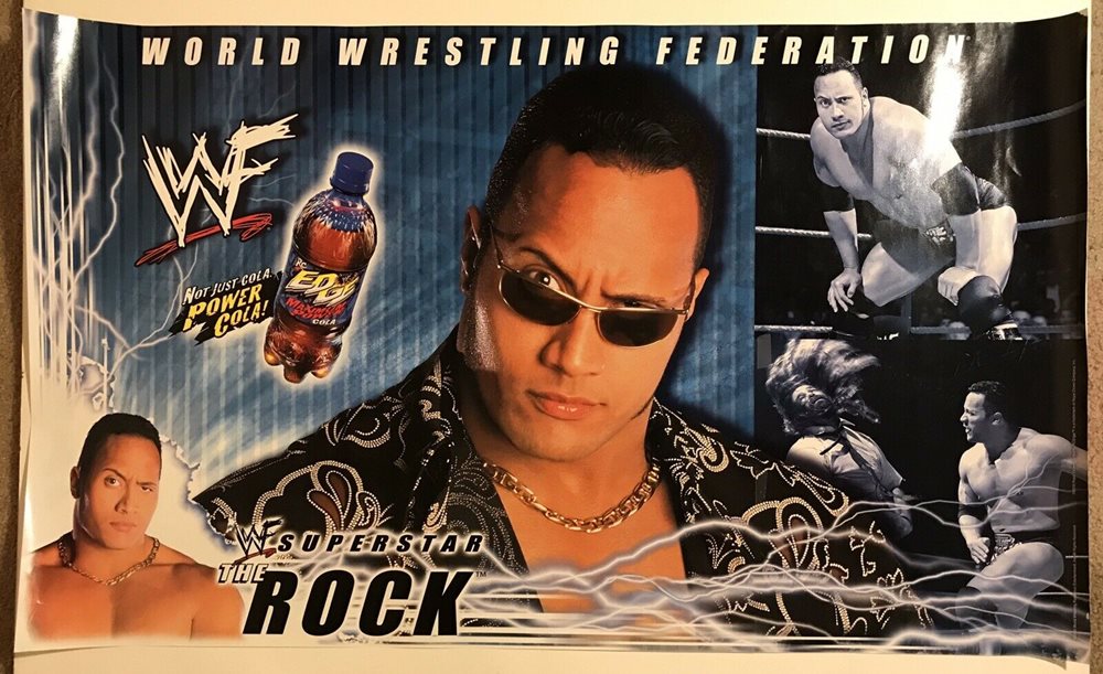 WWF RC Cola Edge Soda the Rock 1999