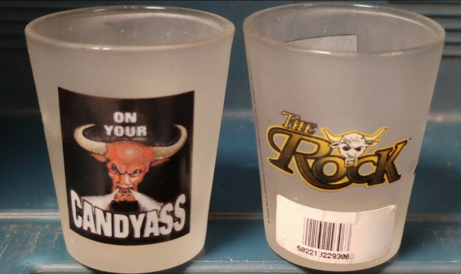 WWF The Rock Candyass shot glass PWcatalog
