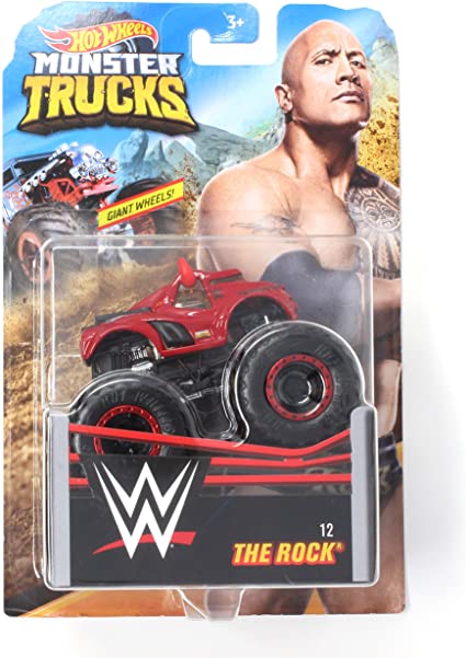 WWE Monster trucks Hot wheels The Rock