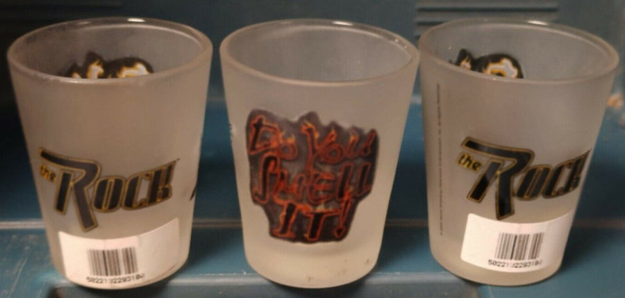 WWF The Rock do you smell it shot glass PWcatalog