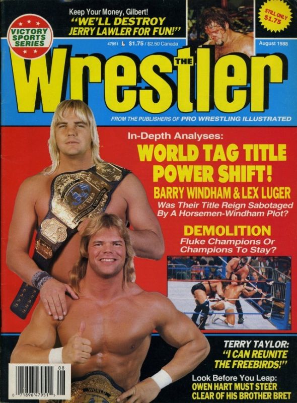 The Wrestler August 1988 Magazine PWcatalog