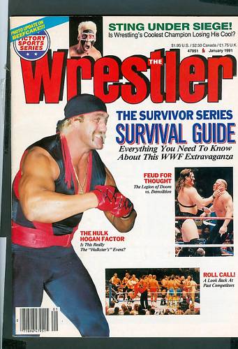 The Wrestler January 1991 Magazine PWcatalog