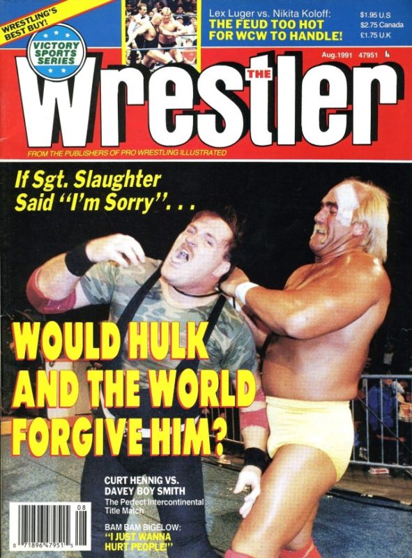 The Wrestler August 1991 Magazine PWcatalog