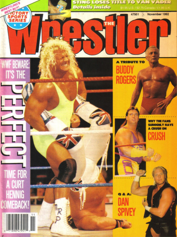 The Wrestler November 1992 Magazine PWcatalog
