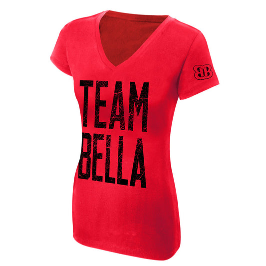 The Bella Twins Team Bella Women's V-Neck Authentic T-Shirt