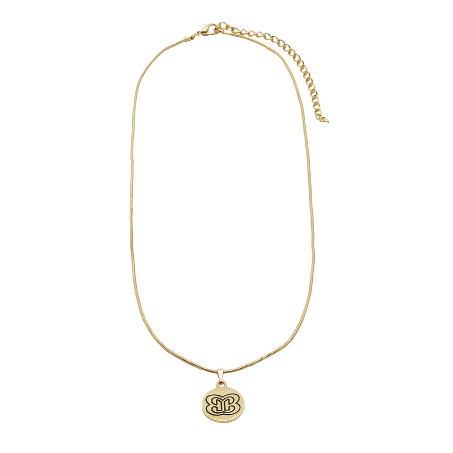 The Bellas Butterfly Gold Disc Necklace PWcatalog