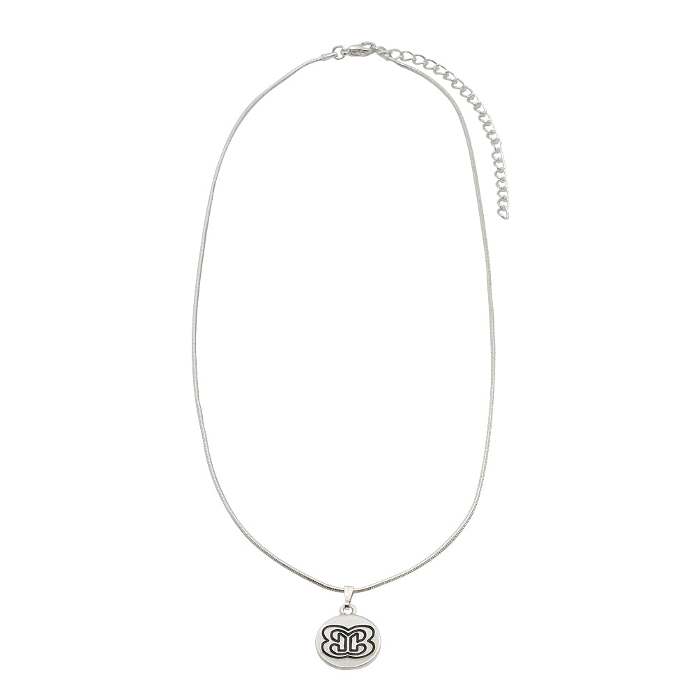 The Bellas Butterfly Silver Disc Necklace PWcatalog