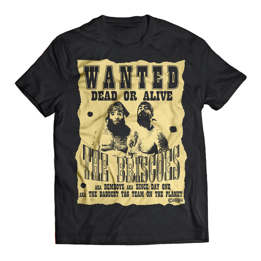 The Briscoes Wanted Dead or Alive T-Shirt Pwcatalog