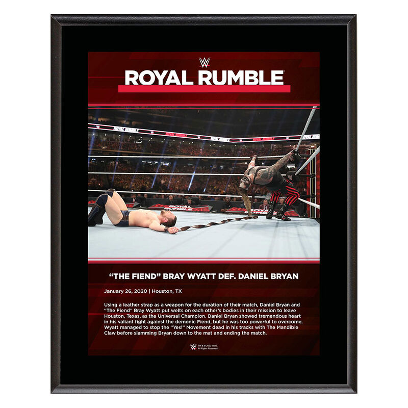 The Fiend Bray Wyatt Royal Rumble 2020 10x13 Commemorative Plaque