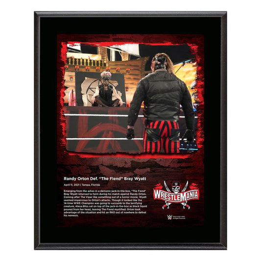 The Fiend & Alexa Bliss WrestleMania 37 10x13 Commemorative Plaque