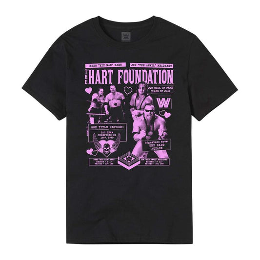 The Hart Foundation Fanzine Graphic T-Shirt