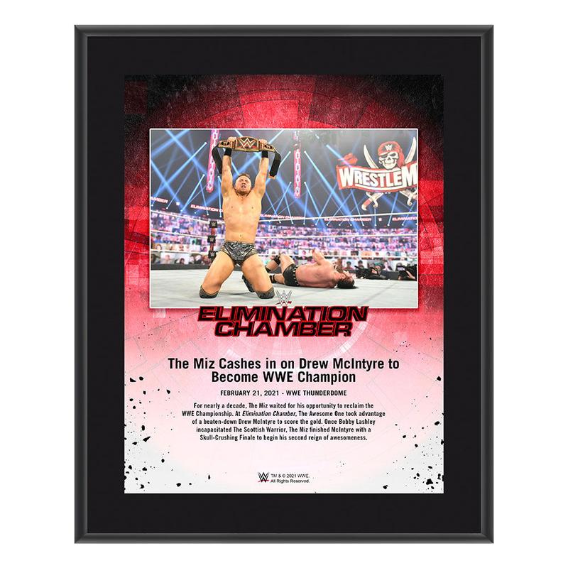 The Miz Elimination Chamber 2021 10x13 Commemorative Plaque Pwcatalog