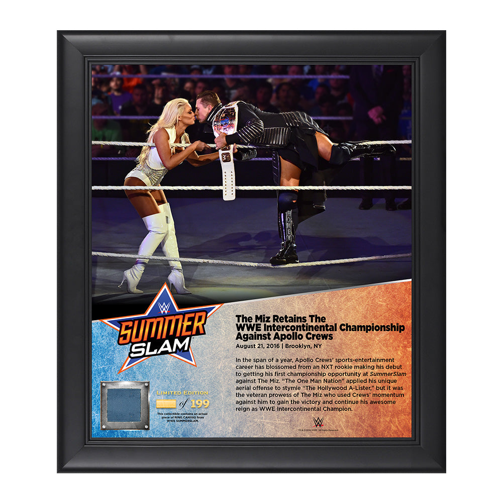 The Miz SummerSlam 2016 15 x 17 Framed Plaque w Ring Canvas Pwcatalog
