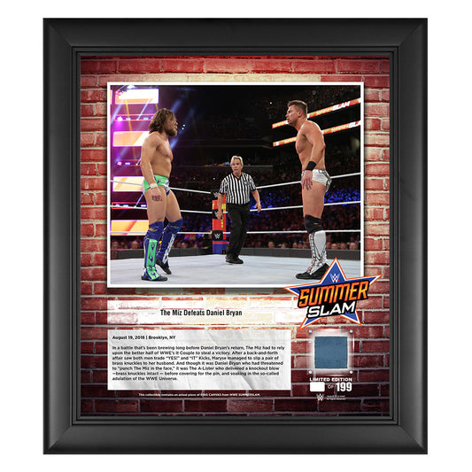 The Miz SummerSlam 2018 15 x 17 Framed Plaque w Ring Canvas