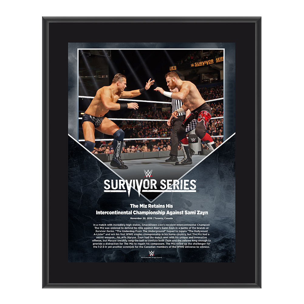 The Miz Survivor Series 2016 10 x 13 Commemorative Photo Plaque Pwcatalog