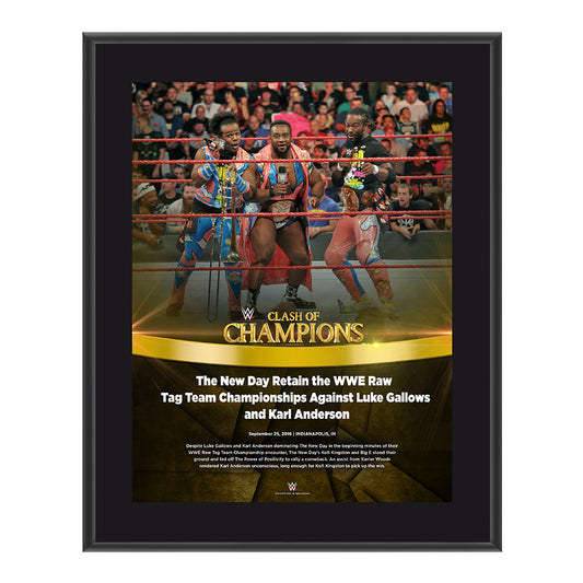 The New Day Clash of Champions 2016 10 x 13 Photo Plaque Pwcatalog