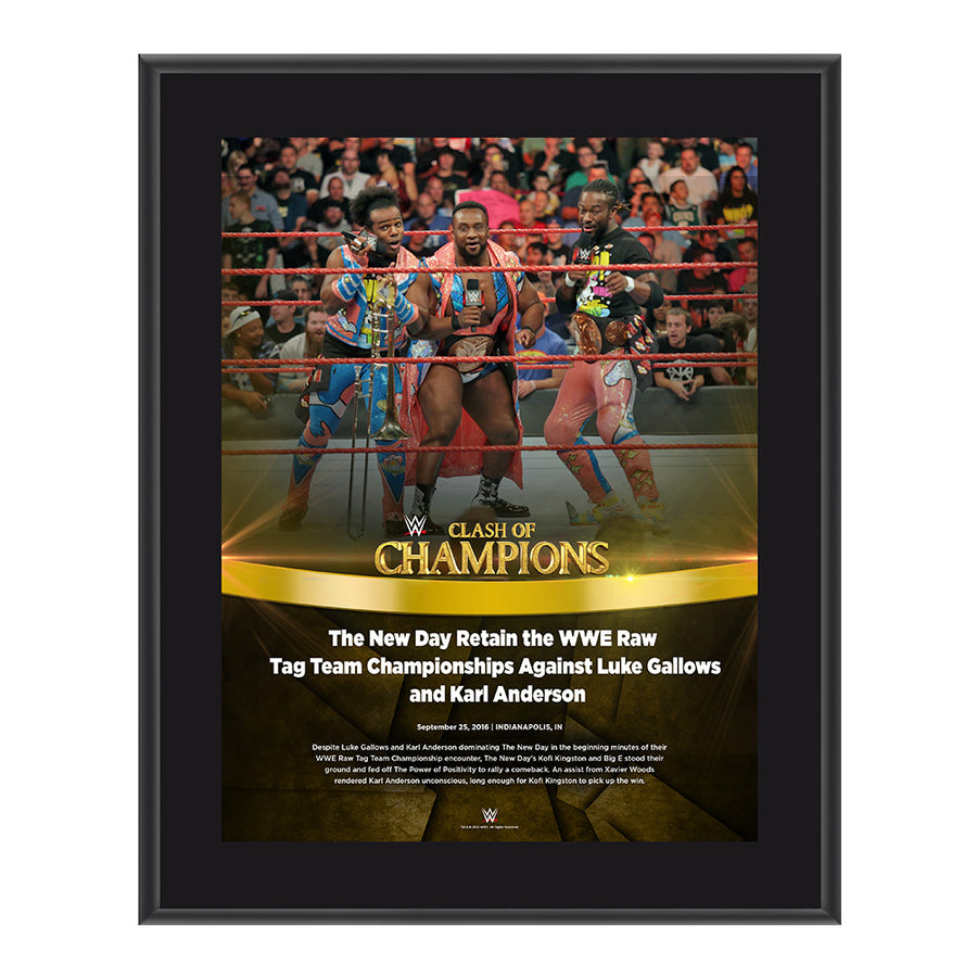 The New Day Clash of Champions 2016 10 x 13 Photo Plaque Pwcatalog