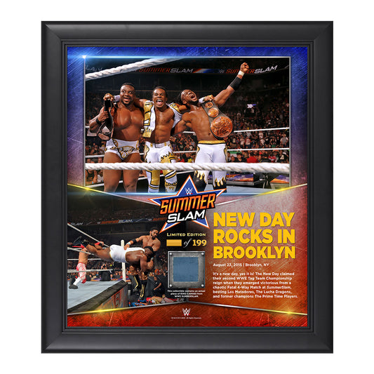 The New Day SummerSlam 2015 15 x 17 Photo Collage Plaque Pwcatalog