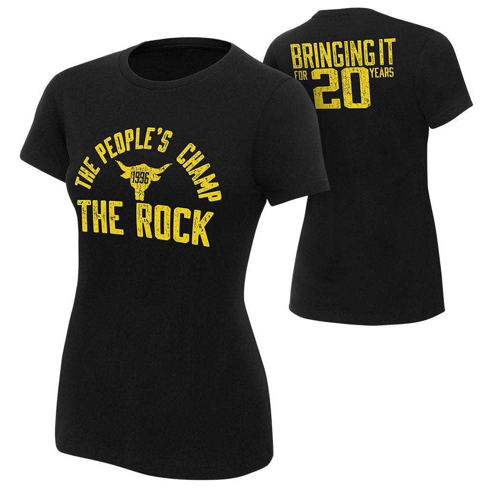 The Rock Bringing It For 20 Years Women's T-Shirt Pwcatalog