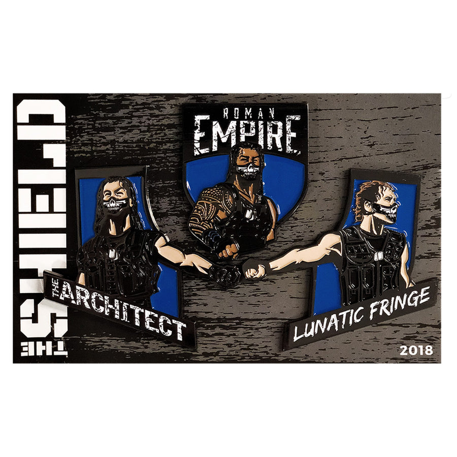 The Shield WrestleMania 34 3-Pack Portrait Pins Pwcatalog