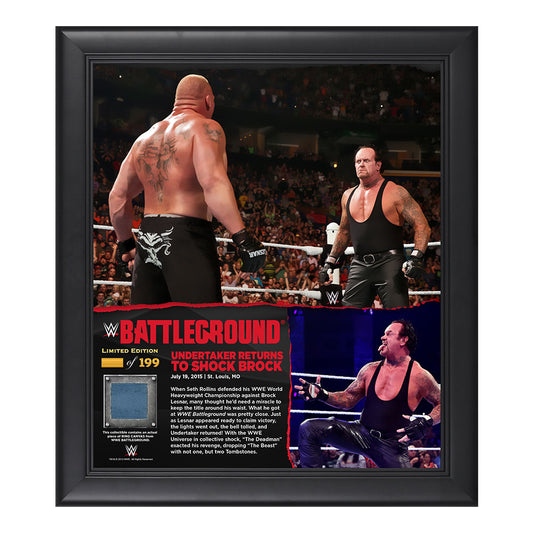 The Undertaker Battleground 15 x 17 Framed Ring Canvas Photo Collage