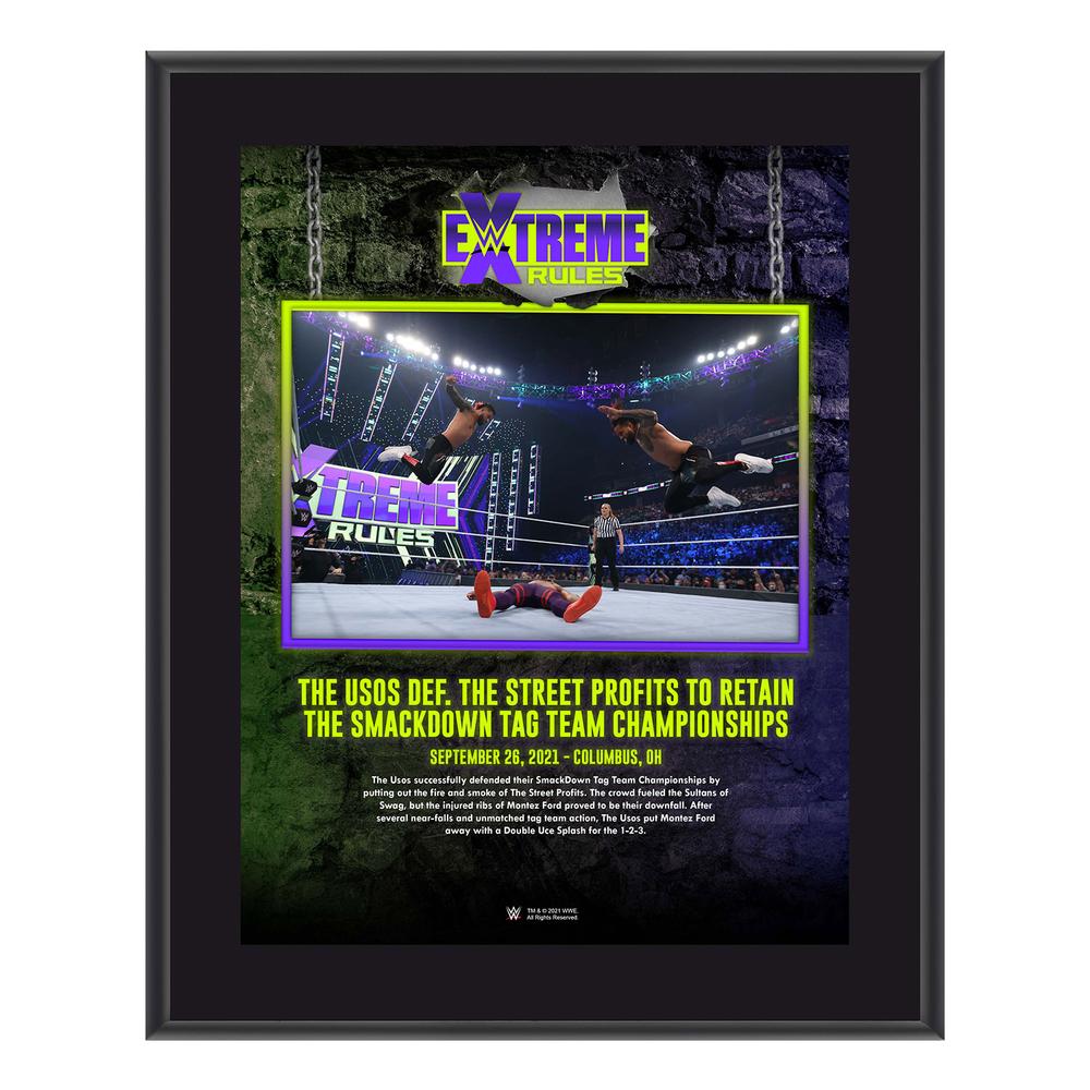 The Usos Extreme Rules 2021 10x13 Commemorative Plaque Pwcatalog