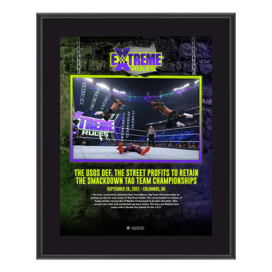 The Usos Extreme Rules 2021 10x13 Commemorative Plaque Pwcatalog