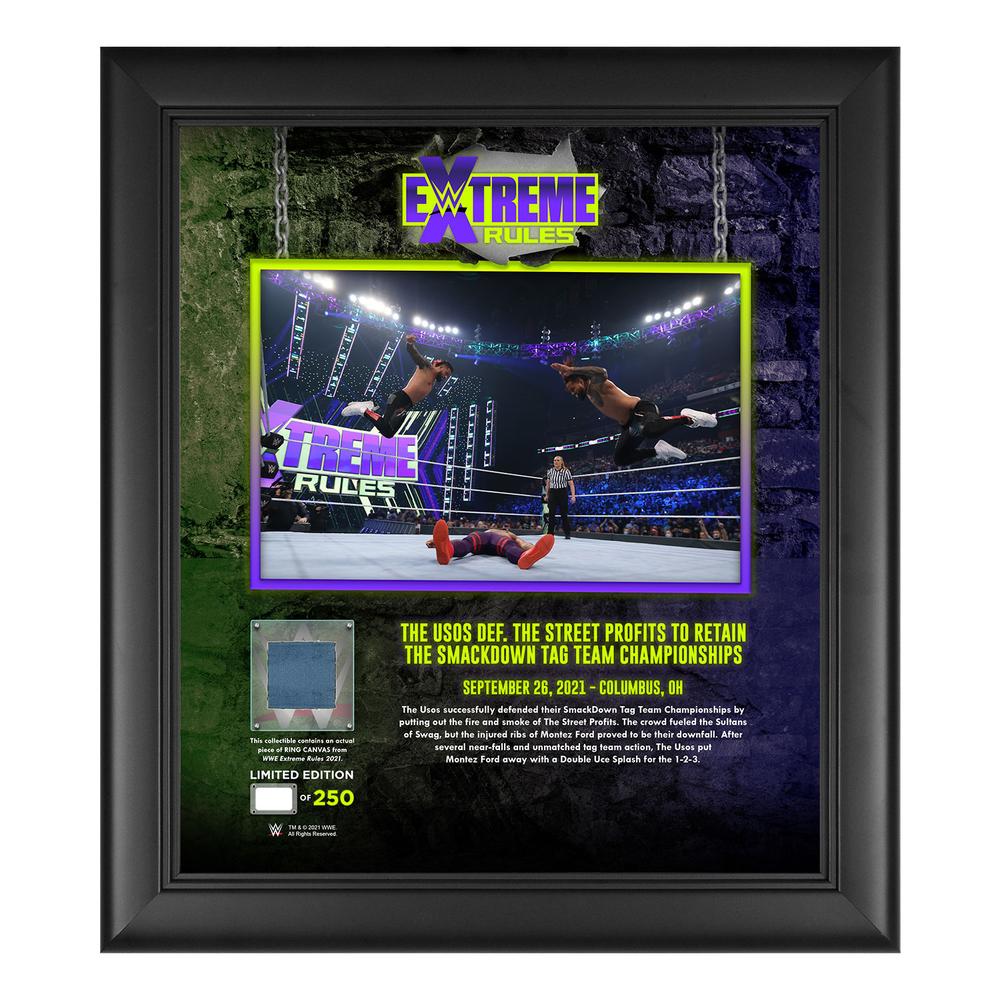 The Usos Extreme Rules 2021 15x17 Commemorative Plaque Pwcatalog