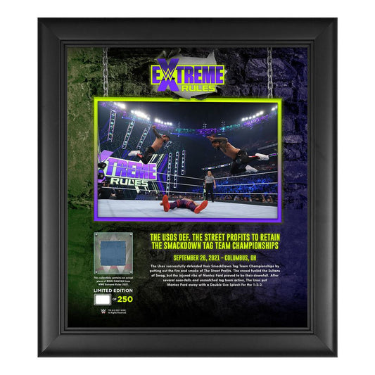 The Usos Extreme Rules 2021 15x17 Commemorative Plaque Pwcatalog