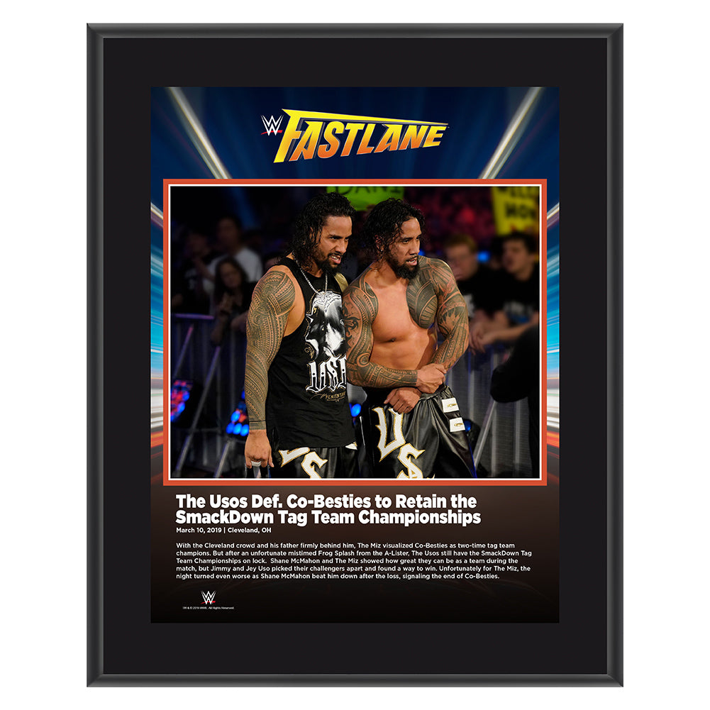 The Usos FastLane 2019 10 x 13 Commemorative Plaque Pwcatalog