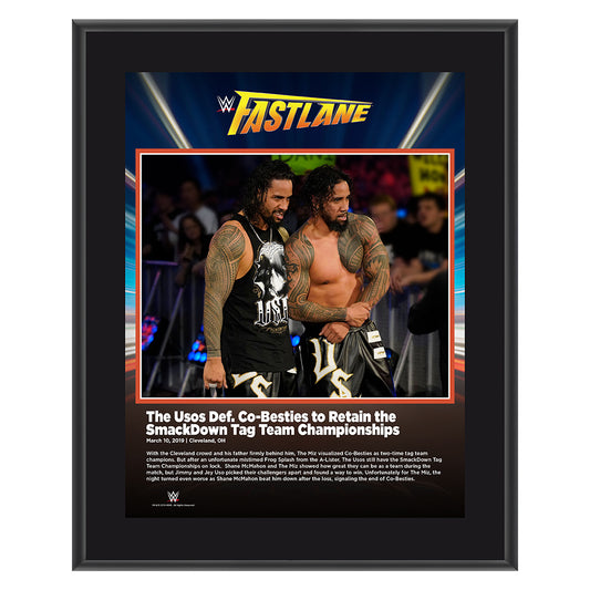 The Usos FastLane 2019 10 x 13 Commemorative Plaque Pwcatalog