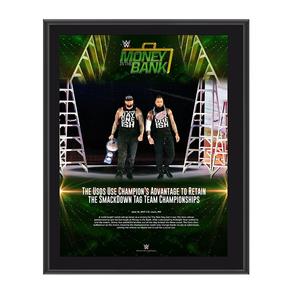 The Usos Money in the Bank 2017 10 x 13 Commemorative Photo Plaque Pwcatalog