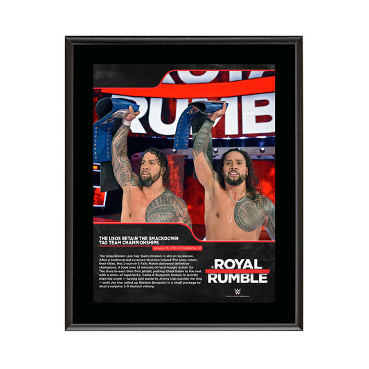 The Usos Royal Rumble 2018 10 x 13 Commemorative Photo Plaque Pwcatalog